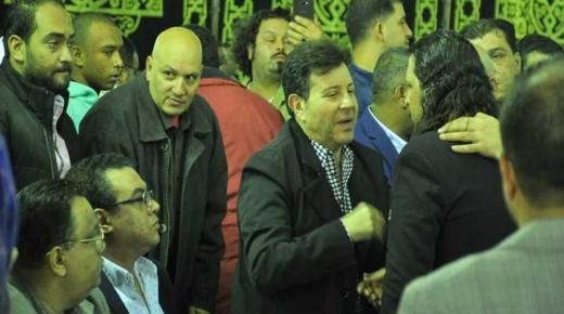 نقيب الموسيقيين ومجلس النقابة في عزاء شعبان عبد الرحيم